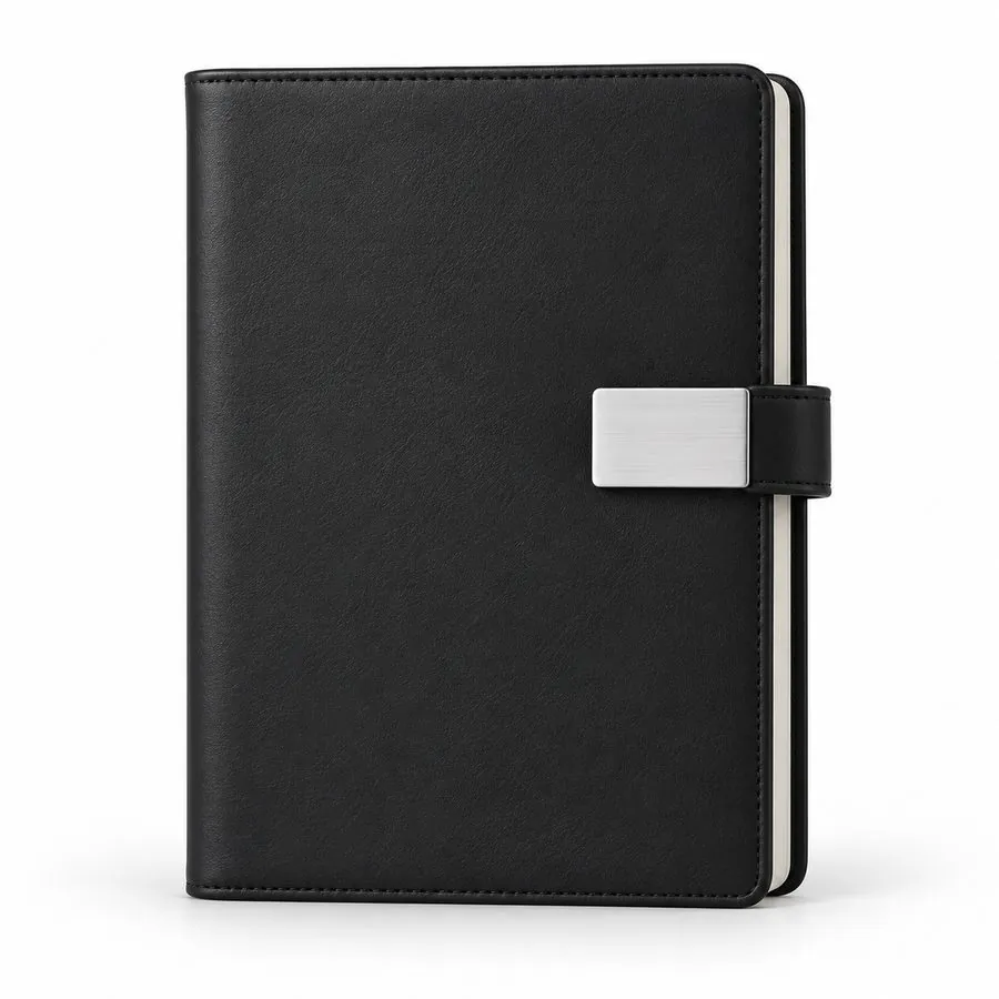 A5 organiser with magnetic flap, black
