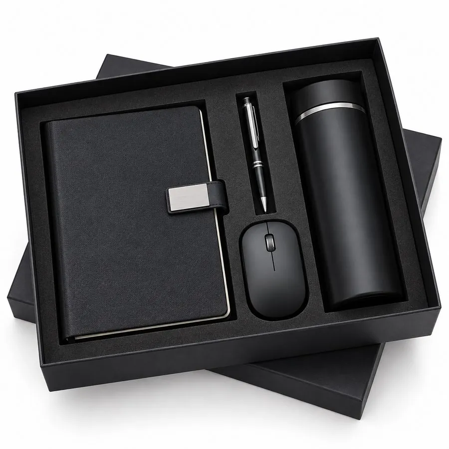 Laptop stand, mobile stand, wireless mouse & flask set
