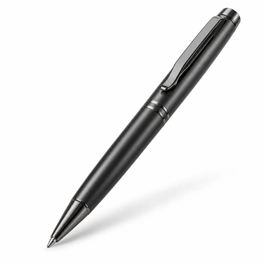 Metal pen, carbon-pattern black