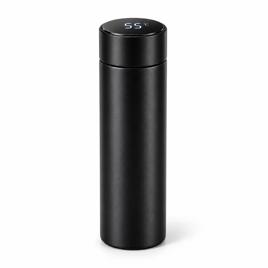 Smart temperature bottle (LED lid), black